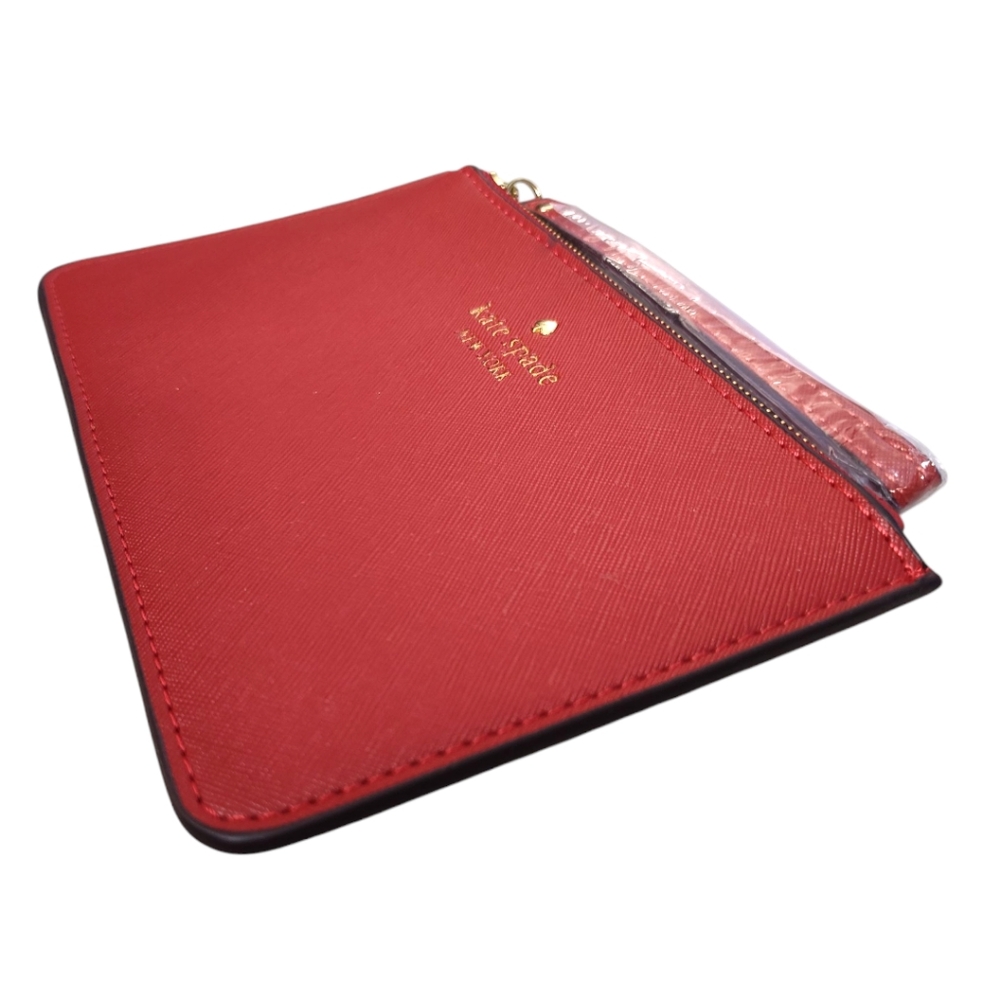 🆕 Kate Spade Wristlets Bundle: Shimmering Gold And Red - Picture 7 of 11